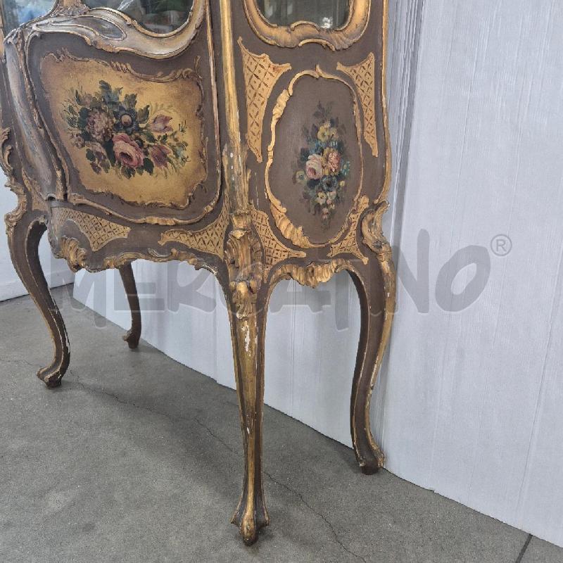 VETRINA 2 ANTE LEGNO OTTOCENTO DECORATA | Mercatino dell'Usato Cervia 3