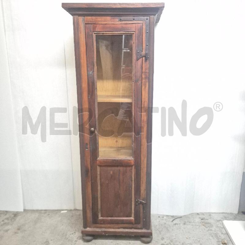 VETRINA LEGNO 1 ANTA MARRONE 2 RIPIANI | Mercatino dell'Usato Cervia 1