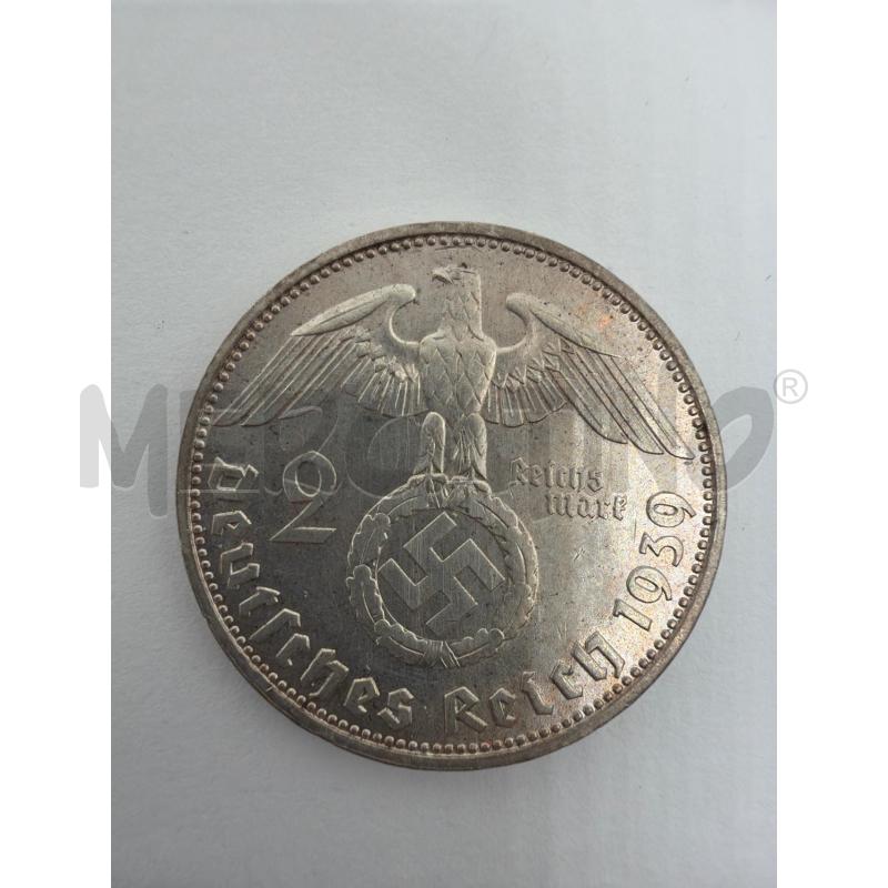 1939 GERMANY 2 MARCHI IMPERO TEDESCO SILVER COIN HINDENBURG ARGENTO MONETA  | Mercatino dell'Usato Faenza 3