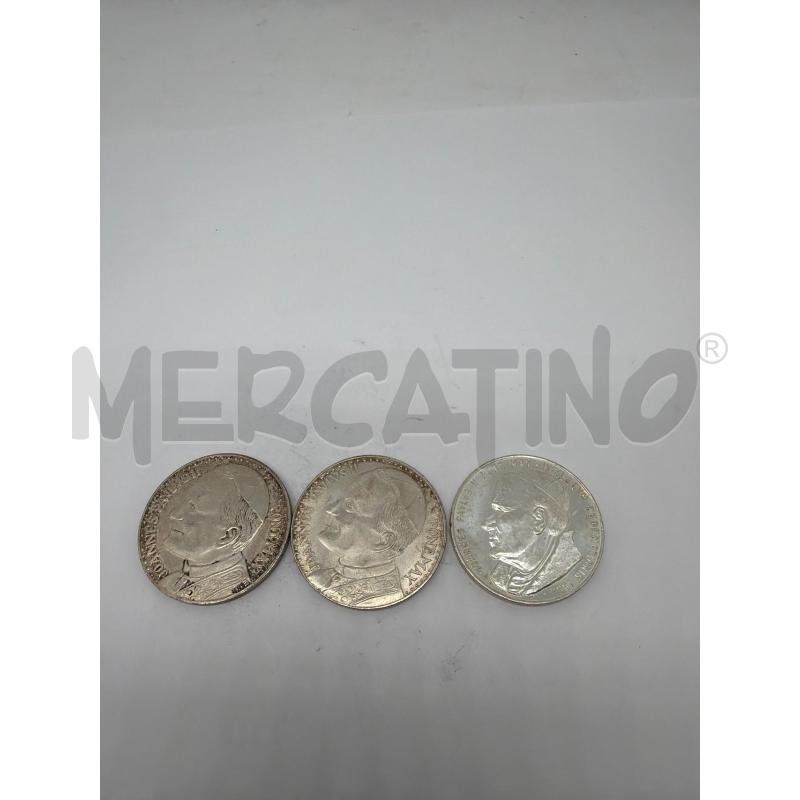 3 MEDAGLIE PAPALI PAPA GIOVANNI PAOLO II ARGENTATE | Mercatino dell'Usato Faenza 1