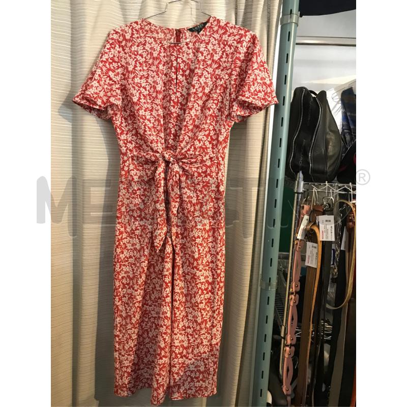 ABITO DONNA LAUREN RALPH LAUREN BIANCO ROSSO FIORI NODO | Mercatino dell'Usato Faenza 1