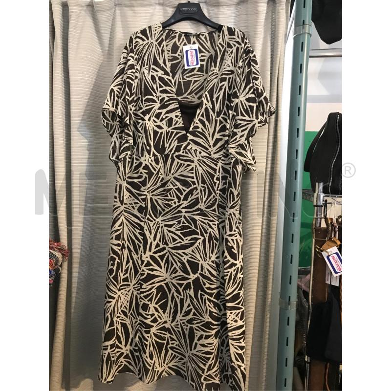 ABITO DONNA LUISA VIOLA FIORI BEIGE MARRONE  | Mercatino dell'Usato Faenza 1