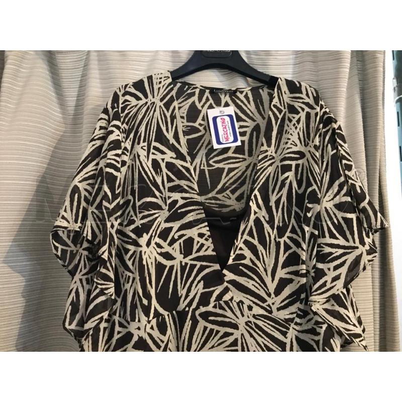 ABITO DONNA LUISA VIOLA FIORI BEIGE MARRONE  | Mercatino dell'Usato Faenza 2