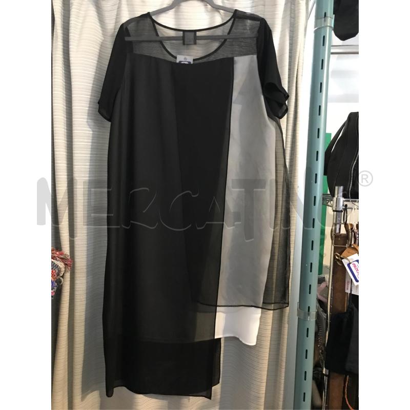 ABITO DONNA PERSONA BY MARINA RINALDI NERO BIANCO TULLE  | Mercatino dell'Usato Faenza 3