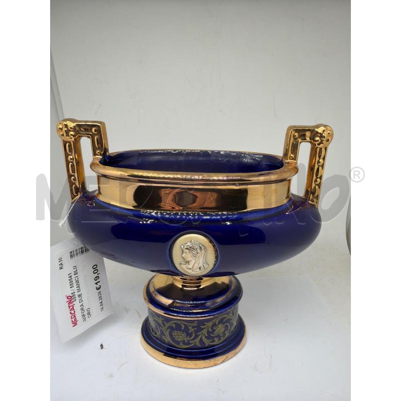 ANFORA DUE MANICI BLU ORO  | Mercatino dell'Usato Faenza 1