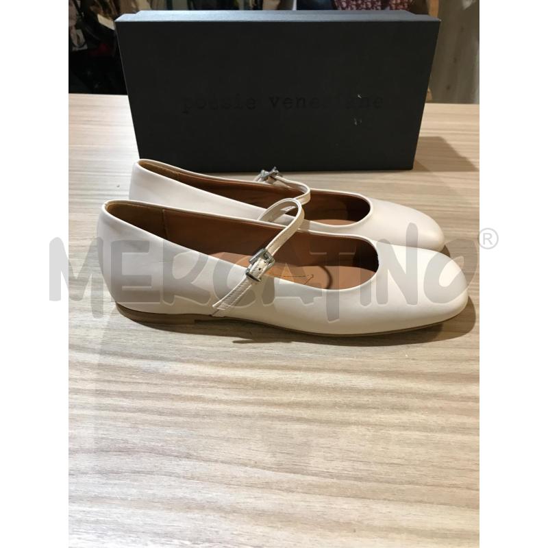 BALLERINE POESIE VENEZIANE PELLE BIANCO BURRO 38  | Mercatino dell'Usato Faenza 3
