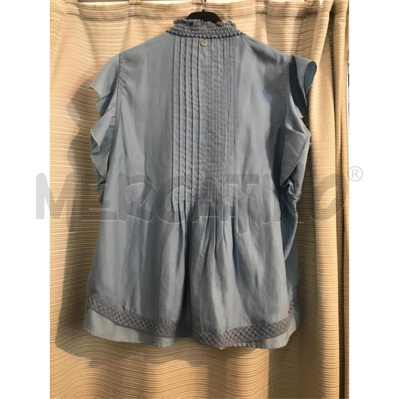BLUSA DONNA CAMOMILLA AZZURRA PIEGHE | Mercatino dell'Usato Faenza 3