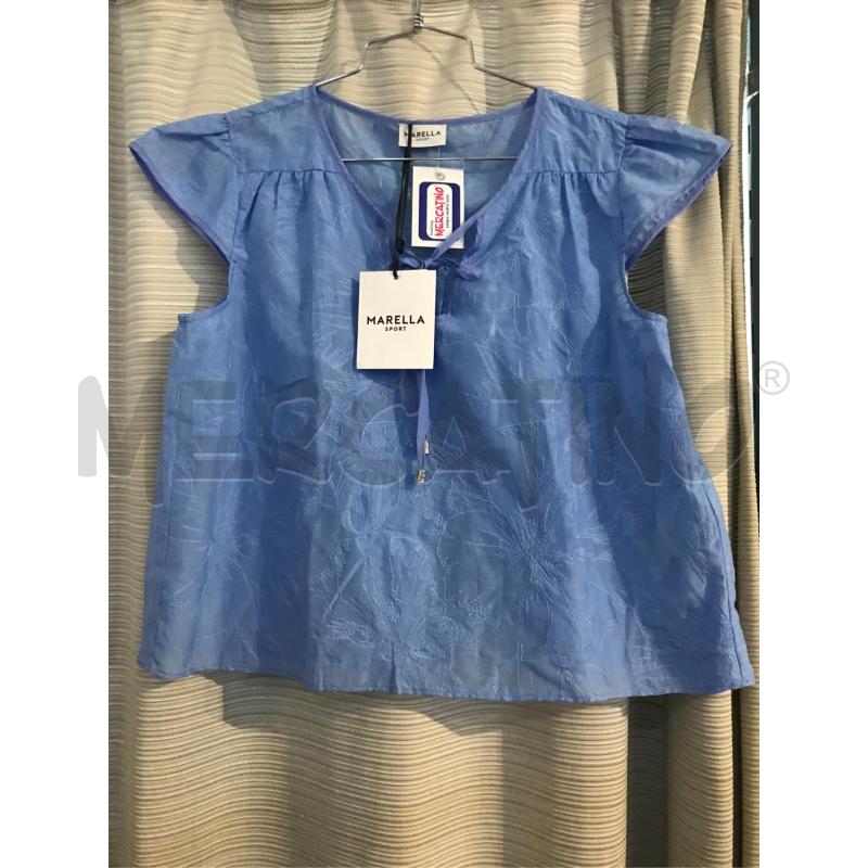 BLUSA DONNA MARELLA AZZURRA FIORE | Mercatino dell'Usato Faenza 1