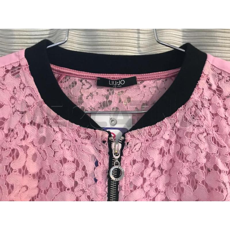 BOMBER DONNA LIUJO PIZZO ROSA PROFILO LOGO NERO | Mercatino dell'Usato Faenza 2
