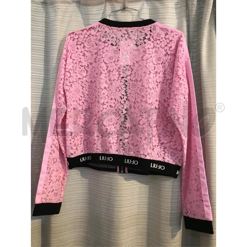 BOMBER DONNA LIUJO PIZZO ROSA PROFILO LOGO NERO | Mercatino dell'Usato Faenza 3