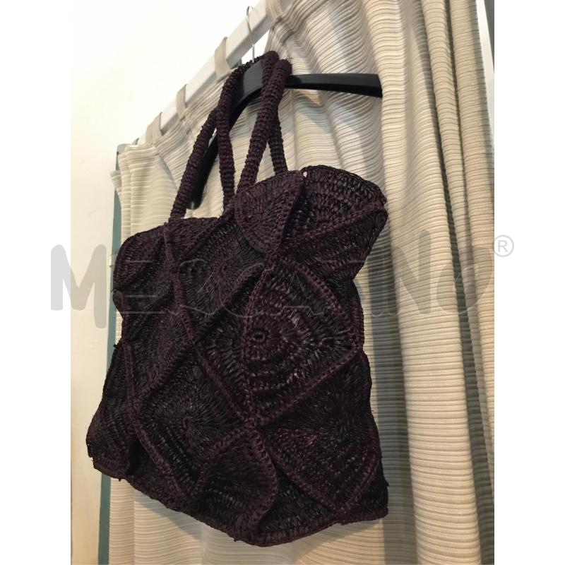BORSA DONNA VIAMAIL BAG RAFIA BORDEAUX  | Mercatino dell'Usato Faenza 2