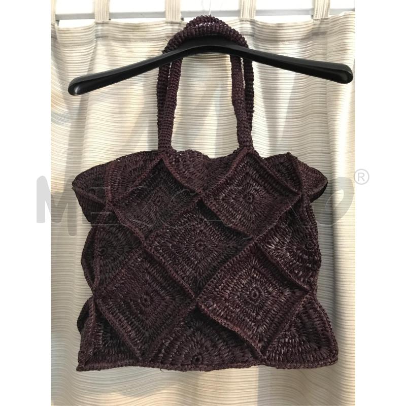 BORSA DONNA VIAMAIL BAG RAFIA BORDEAUX  | Mercatino dell'Usato Faenza 3