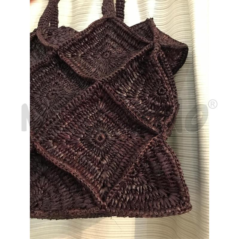 BORSA DONNA VIAMAIL BAG RAFIA BORDEAUX  | Mercatino dell'Usato Faenza 4