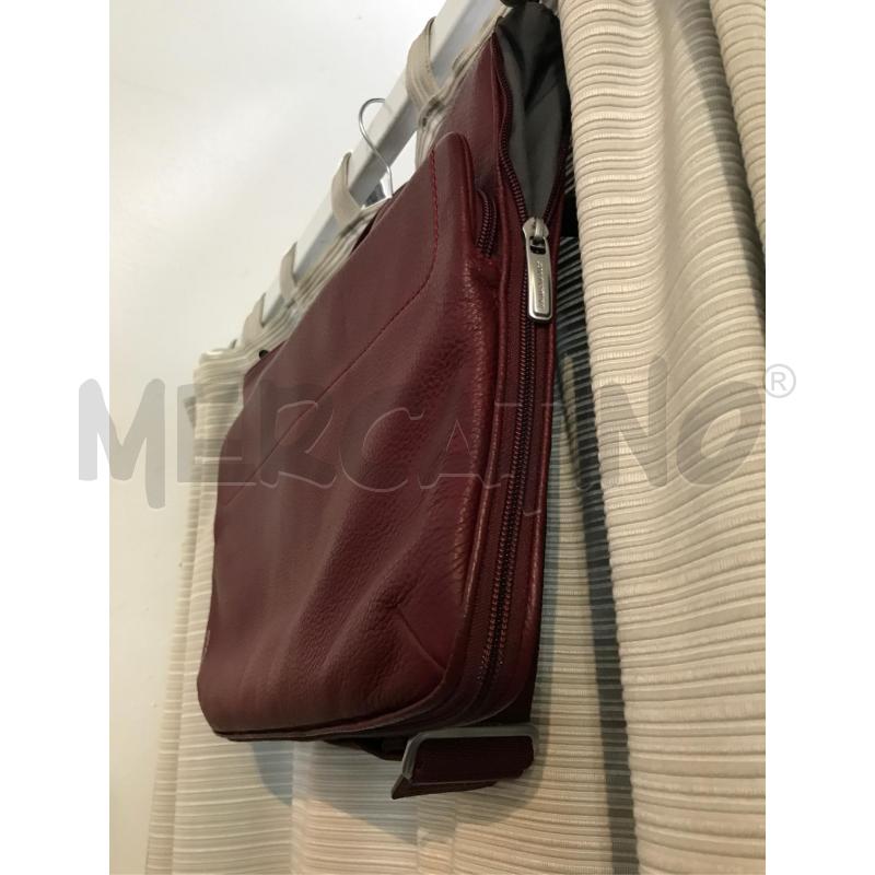 BORSA UFFICIO MANDARINA DUCK PELLE BORDEAUX TRACOLLA  | Mercatino dell'Usato Faenza 2