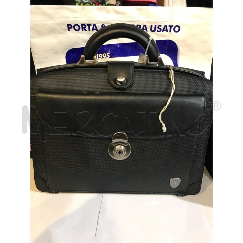 BORSA UOMO PELLE NERA TONINO LAMBORGHINI 37X27 CM CIRCA   | Mercatino dell'Usato Faenza 1