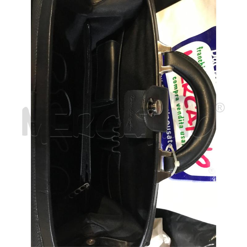 BORSA UOMO PELLE NERA TONINO LAMBORGHINI 37X27 CM CIRCA   | Mercatino dell'Usato Faenza 4