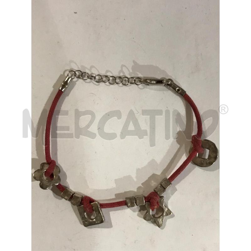 BRACCIALETTO ATHENA ARG.925 CORDINO ROSSO CIONDOLI | Mercatino dell'Usato Faenza 1