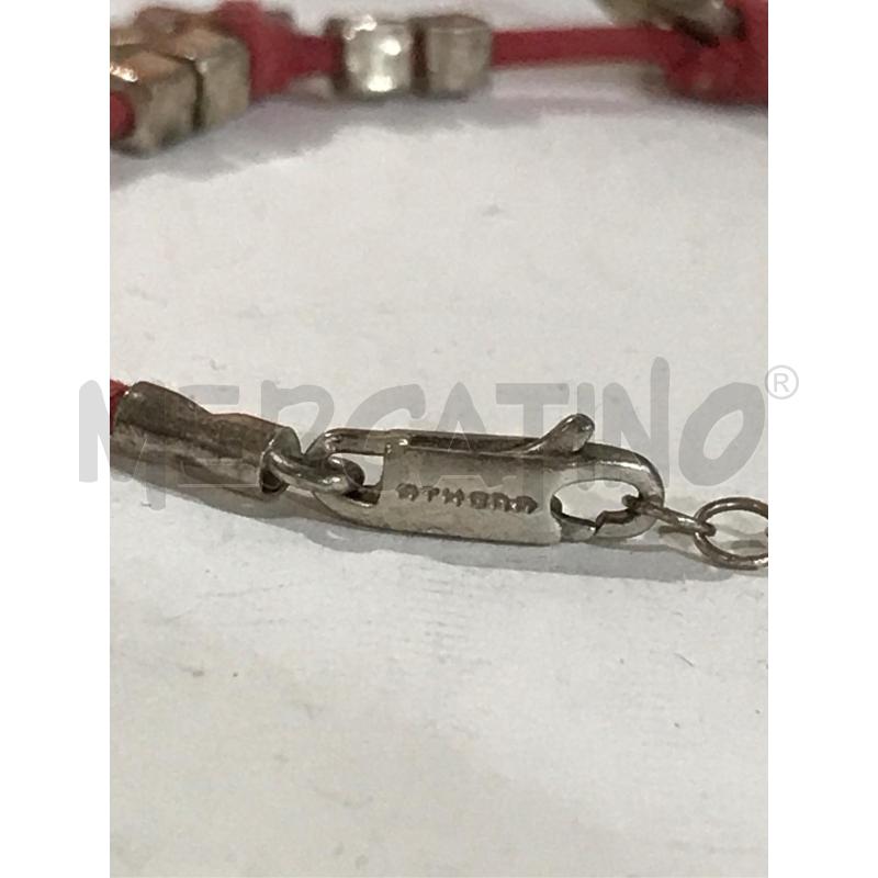 BRACCIALETTO ATHENA ARG.925 CORDINO ROSSO CIONDOLI | Mercatino dell'Usato Faenza 2