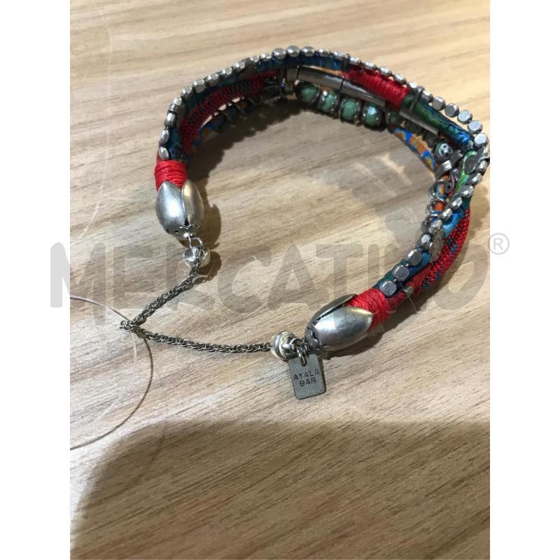 BRACCIALE AYALA BAR TESSUTO PERLINE NAPPE CHIUSURA MAGNETICA  | Mercatino dell'Usato Faenza 2