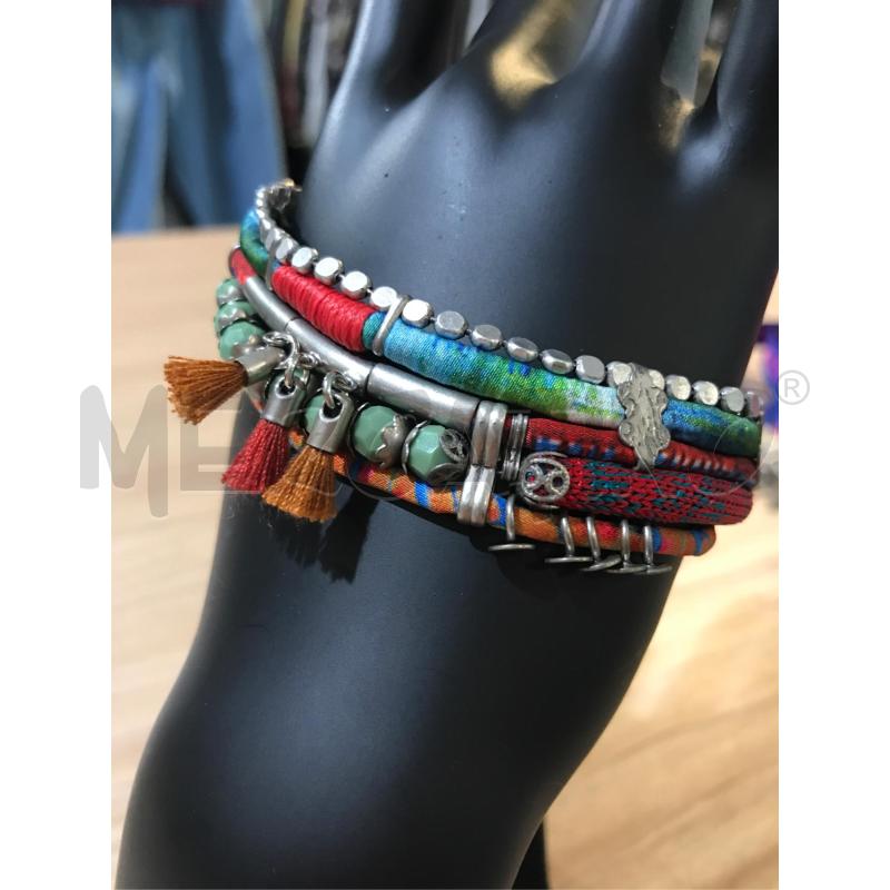 BRACCIALE AYALA BAR TESSUTO PERLINE NAPPE CHIUSURA MAGNETICA  | Mercatino dell'Usato Faenza 3