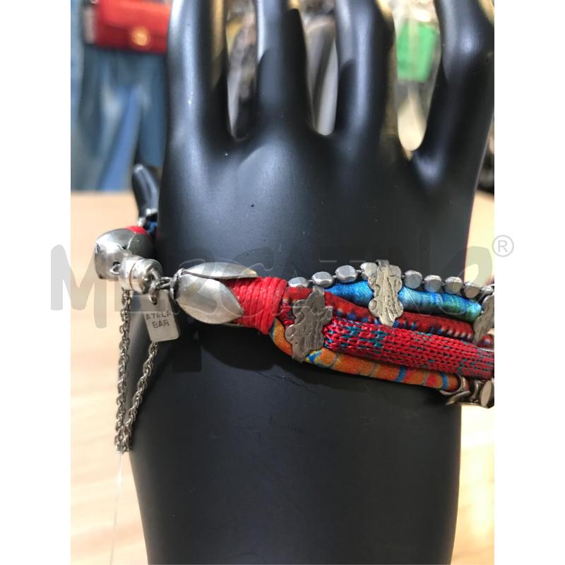 BRACCIALE AYALA BAR TESSUTO PERLINE NAPPE CHIUSURA MAGNETICA  | Mercatino dell'Usato Faenza 4