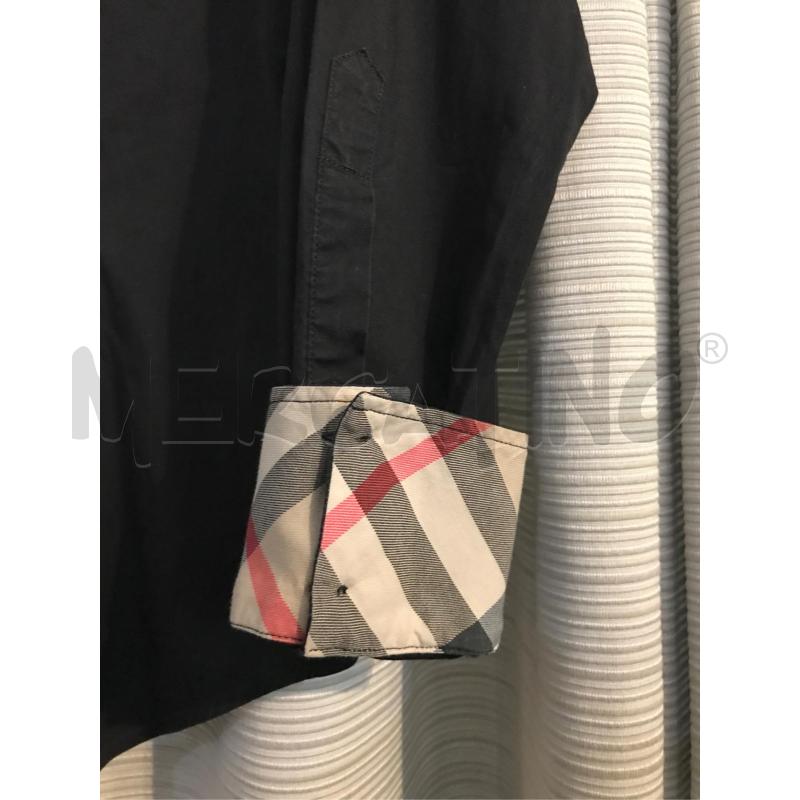 CAMICIA DONNA BURBERRY NERO POLSINI CHECK | Mercatino dell'Usato Faenza 2