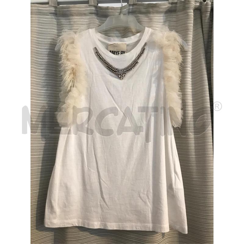 CANOTTA DONNA OTTOD'AME PIUME TULLE STRASS | Mercatino dell'Usato Faenza 1
