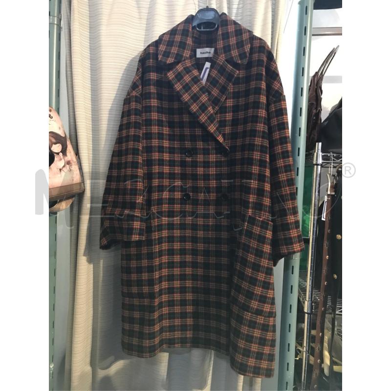 CAPPOTTO DONNA HACHE SCOZZESE TAGLIA 44 MANICA KIMONO | Mercatino dell'Usato Faenza 1