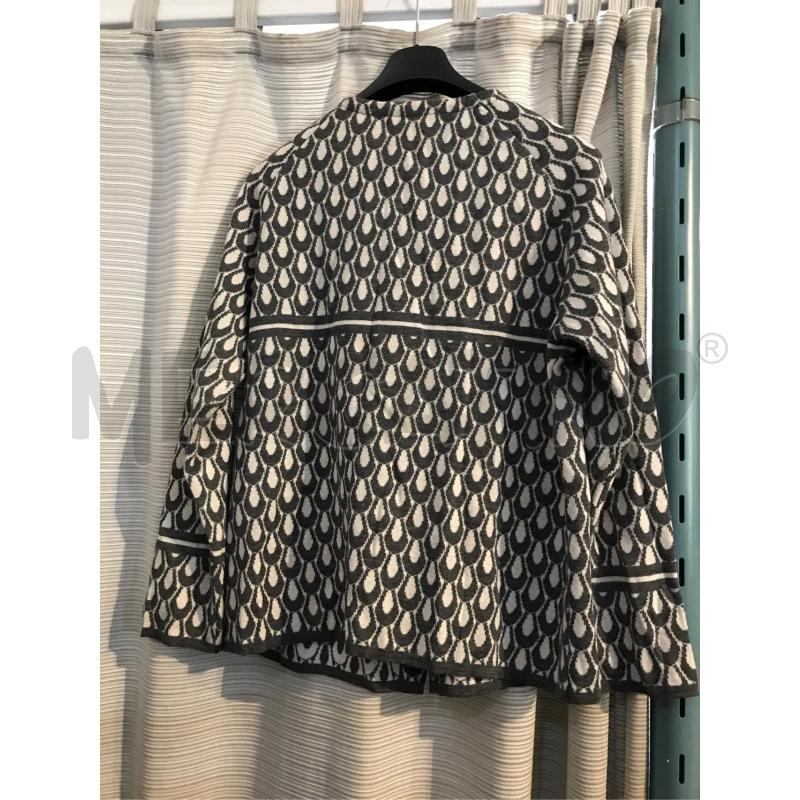 CARDIGAN DONNA LEONORA FANTASIA GRIGIO PANNA 100 LANA TG 48 | Mercatino dell'Usato Faenza 2