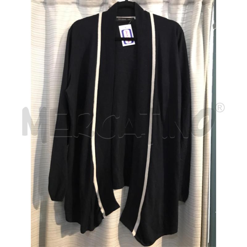 CARDIGAN DONNA TOLLEGNO BLU RIGA BIANCA SETA CASHMERE  | Mercatino dell'Usato Faenza 1