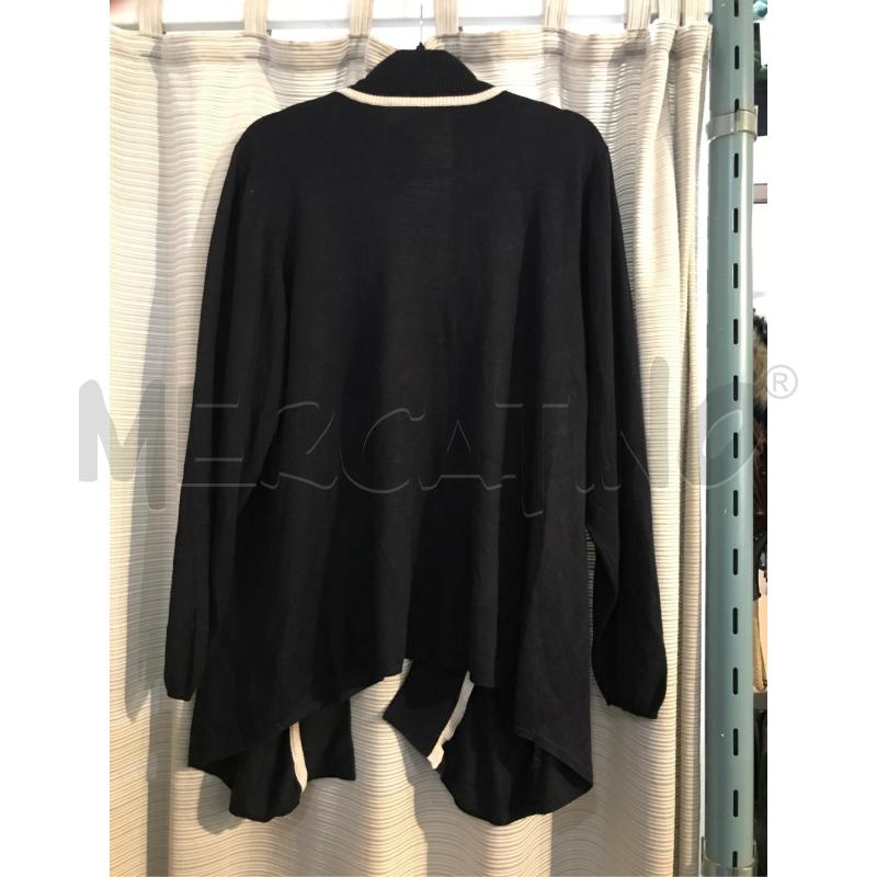 CARDIGAN DONNA TOLLEGNO BLU RIGA BIANCA SETA CASHMERE  | Mercatino dell'Usato Faenza 3