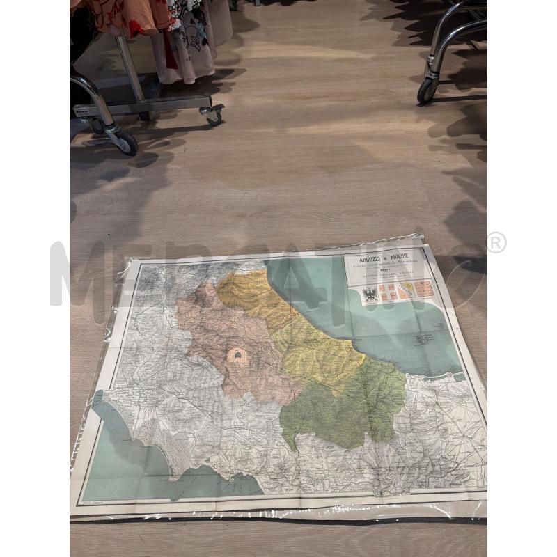 CARTINA GEOGRAFICA VALLARDI 1911 ABRUZZI MOLISE | Mercatino dell'Usato Faenza 1