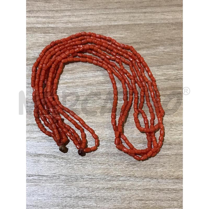 COLLANA 4 FILI CORALLO NO CHIUSURA 40 CM | Mercatino dell'Usato Faenza 3