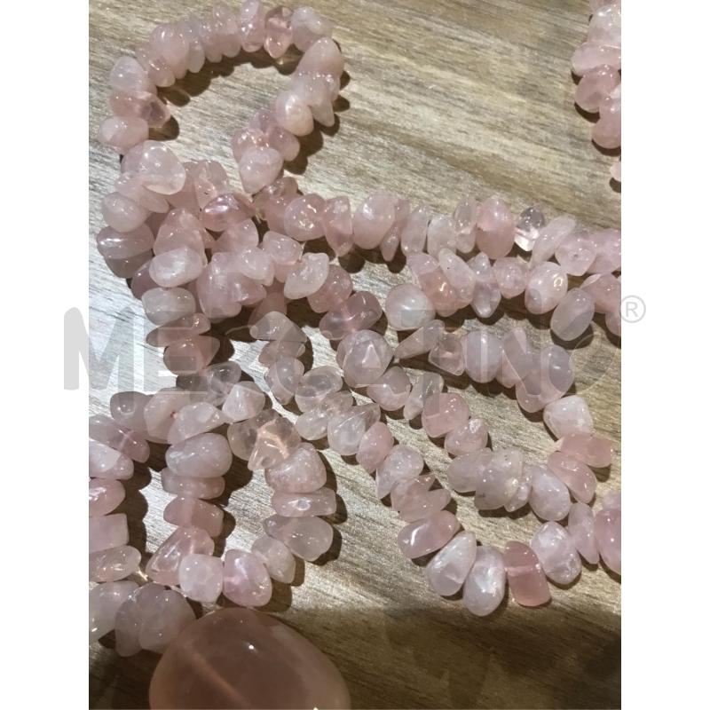 COLLANA QUARZO ROSA CHIPS NODELLO SCIARPA | Mercatino dell'Usato Faenza 3