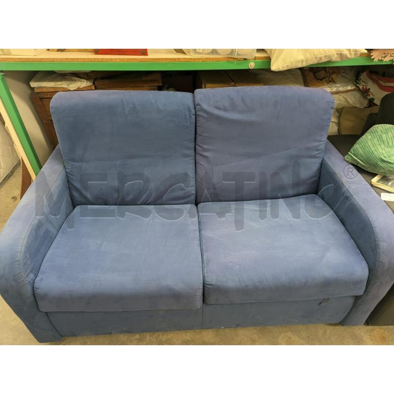 DIVANO LETTO BLU RETE ESTRAIBILE | Mercatino dell'Usato Faenza 1