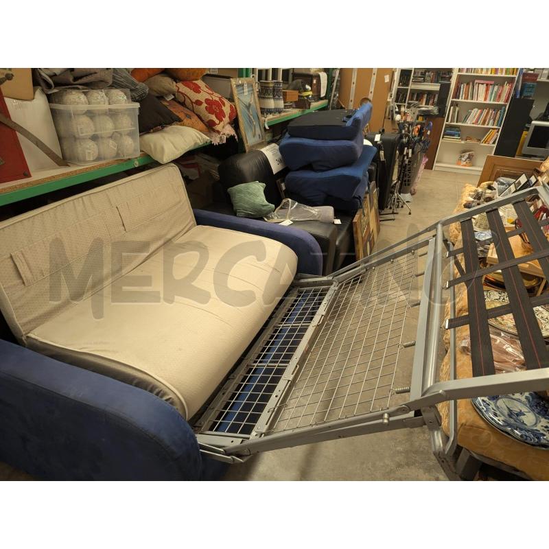 DIVANO LETTO BLU RETE ESTRAIBILE | Mercatino dell'Usato Faenza 4