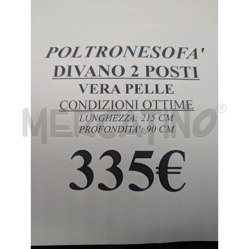 DIVANO PELLE 2 POSTI NERO - L215CM | Mercatino dell'Usato Faenza 5