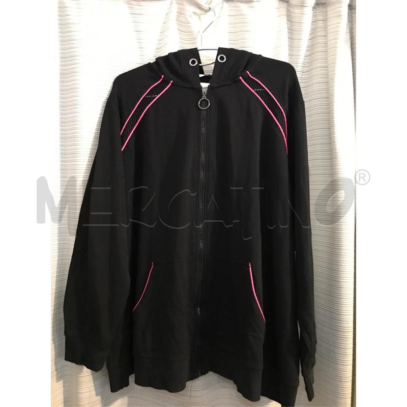 FELPA DONNA FIORELLA RUBINO NERO FUXIA ZIP | Mercatino dell'Usato Faenza 1