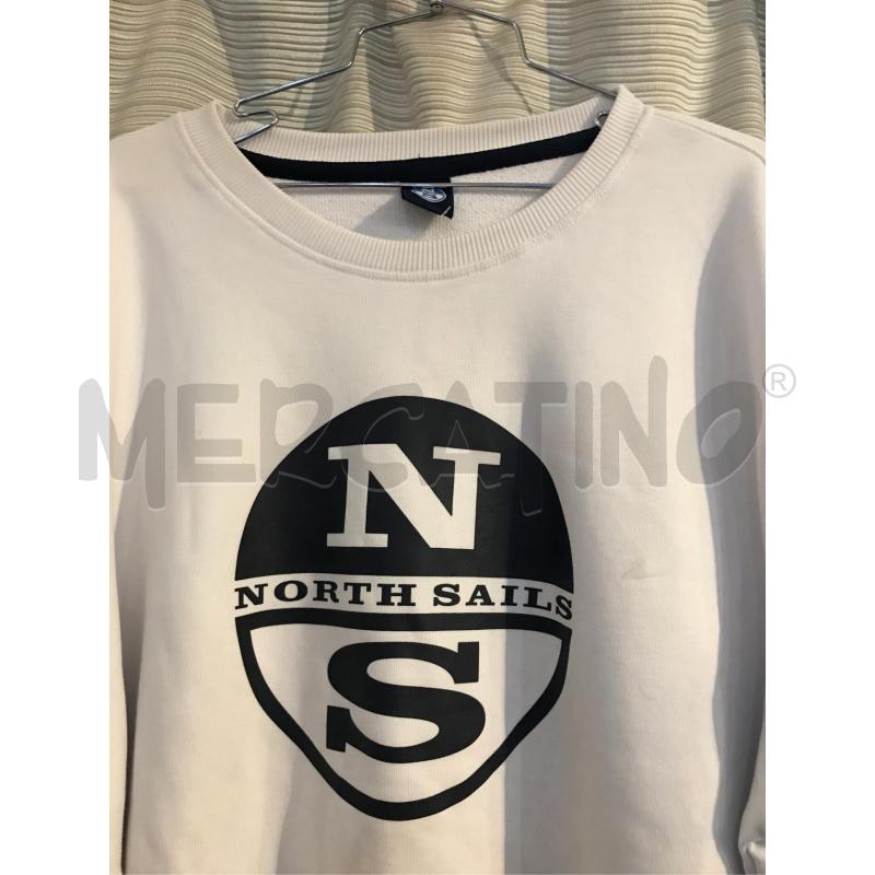 FELPA UOMO NORTH SAILS BIANCA LOGO TG XXL | Mercatino dell'Usato Faenza 2
