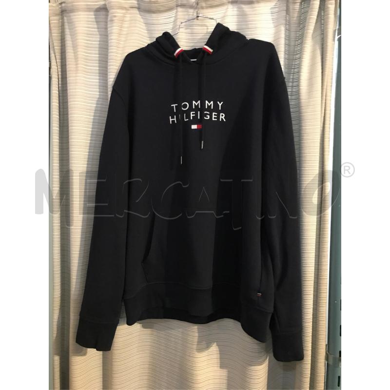 FELPA UOMO TOMMY HILFIGER BLU CAPPUCCIO TG XXL | Mercatino dell'Usato Faenza 1