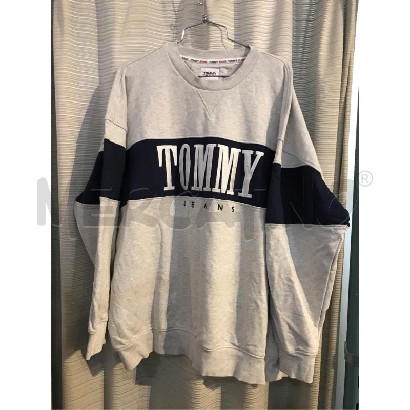 FELPA UOMO TOMMY HILFIGER GRIGIA SCRITTA TG XXL | Mercatino dell'Usato Faenza 1
