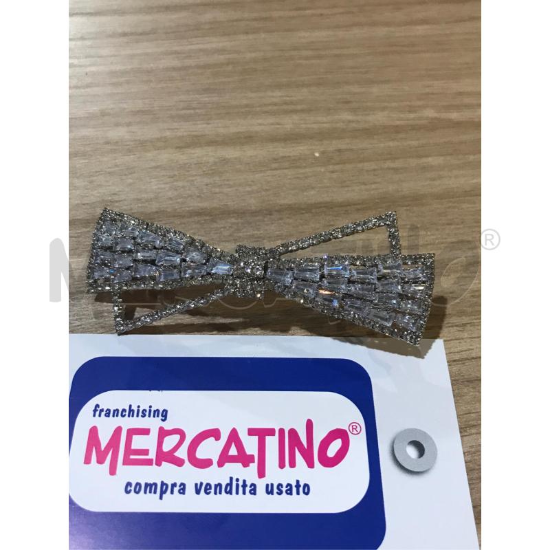 FERMACAPELLI MOLLA STRASS ARGENTO FIOCCO | Mercatino dell'Usato Faenza 1