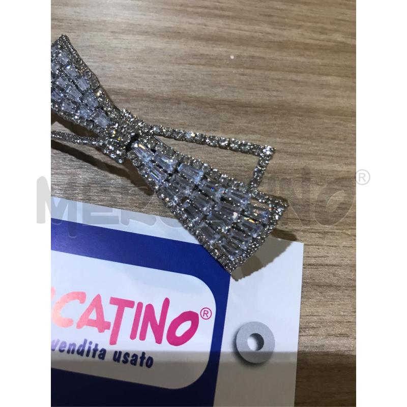 FERMACAPELLI MOLLA STRASS ARGENTO FIOCCO | Mercatino dell'Usato Faenza 2