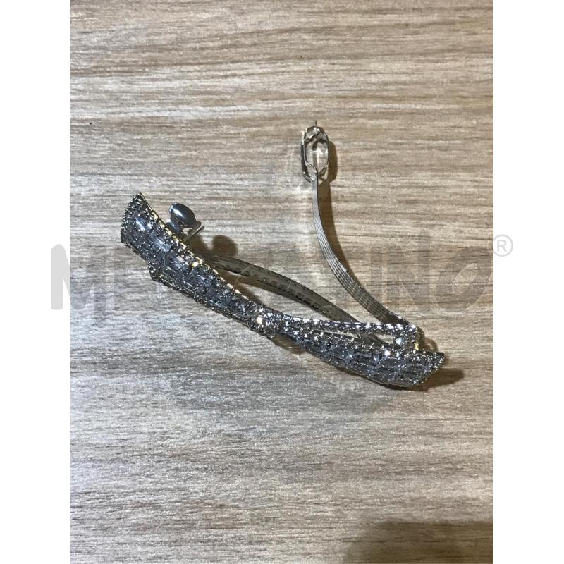 FERMACAPELLI MOLLA STRASS ARGENTO FIOCCO | Mercatino dell'Usato Faenza 3
