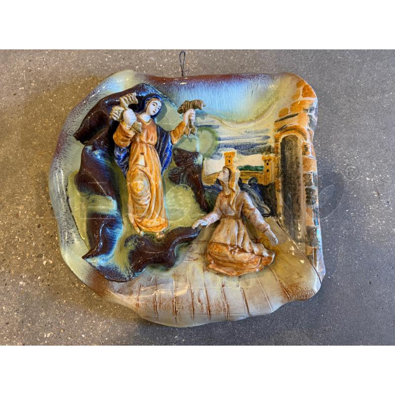 FORMELLA CERAMICA ARISTISTICA G. PALLI FAENZA MADONNA DELLE GRAZIE  | Mercatino dell'Usato Faenza 1