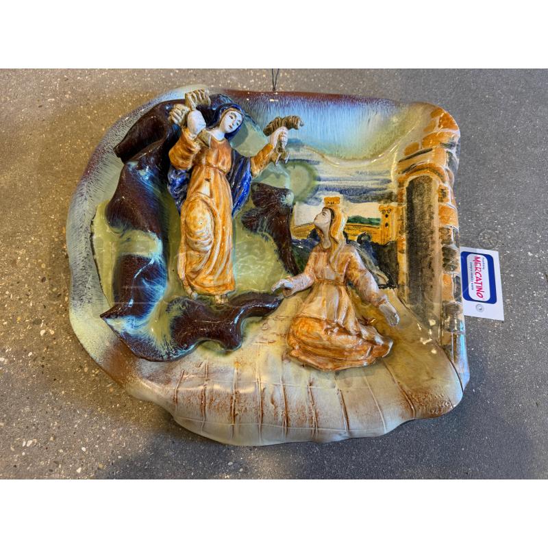 FORMELLA CERAMICA ARISTISTICA G. PALLI FAENZA MADONNA DELLE GRAZIE  | Mercatino dell'Usato Faenza 2