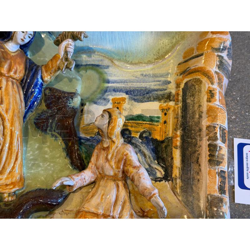 FORMELLA CERAMICA ARISTISTICA G. PALLI FAENZA MADONNA DELLE GRAZIE  | Mercatino dell'Usato Faenza 4