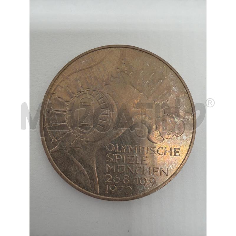 GERMANIA 10 MARCHI 1972 OLIMPIADI DI MONACO ARGENTO SILVER MOLTO RARA ZECCA J | Mercatino dell'Usato Faenza 1