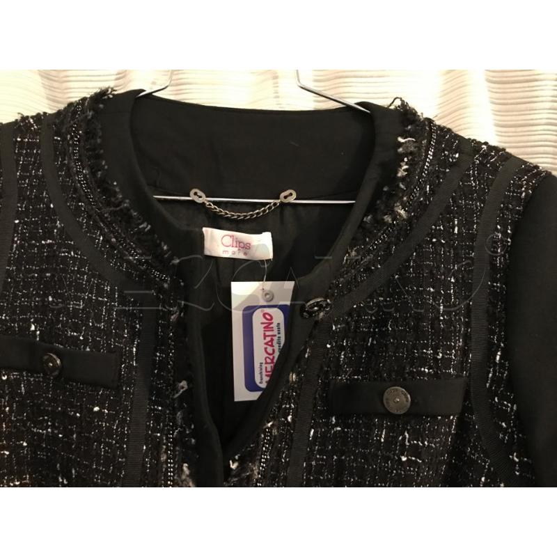 GIACCA DONNA CLIPS MORE NERA BIANCA  | Mercatino dell'Usato Faenza 2