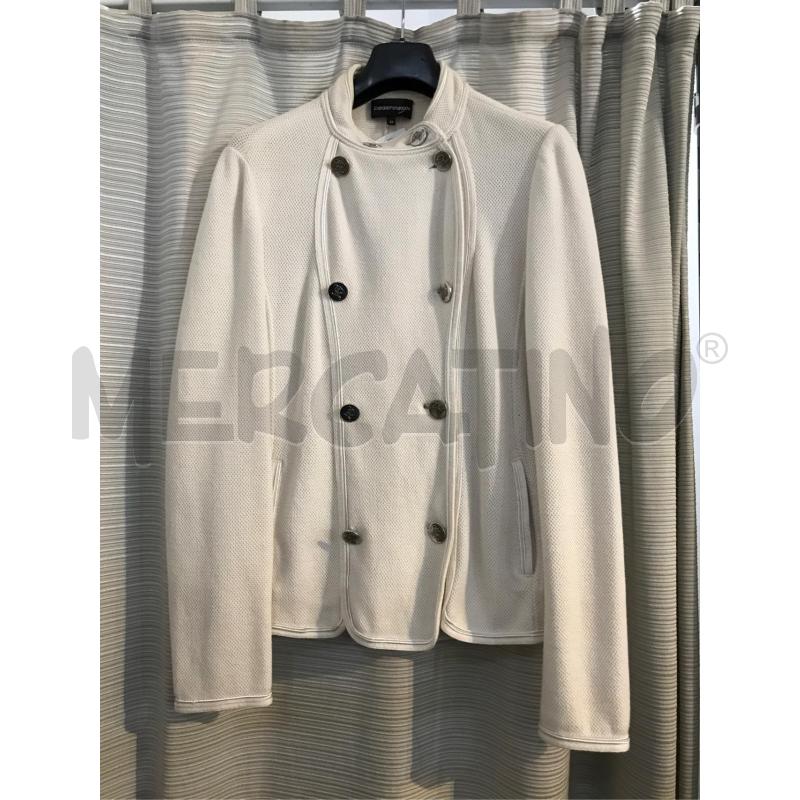 GIACCA DONNA EMPORIO ARMANI DOPPIO PETTO BIANCA 44 | Mercatino dell'Usato Faenza 1